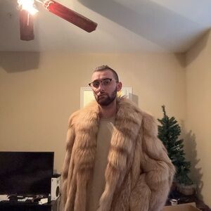 (SOLD) Bleached silver fox Fur Coat
